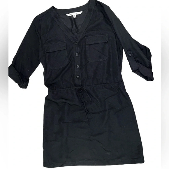 Max Studio Twill Black Dress - Picture 5 of 9